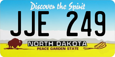 ND license plate JJE249