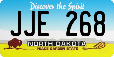 ND license plate JJE268