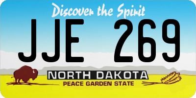 ND license plate JJE269
