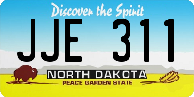 ND license plate JJE311