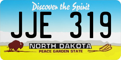 ND license plate JJE319