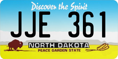 ND license plate JJE361