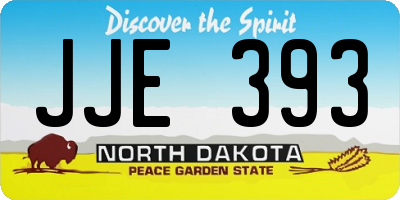 ND license plate JJE393