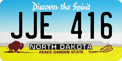 ND license plate JJE416