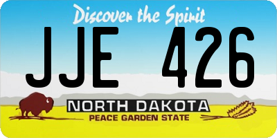 ND license plate JJE426