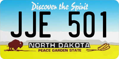 ND license plate JJE501