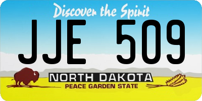 ND license plate JJE509