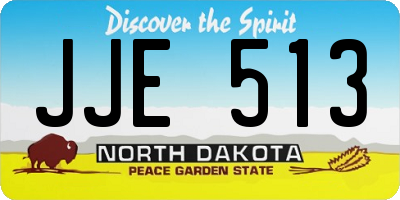 ND license plate JJE513