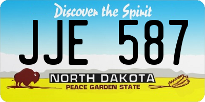 ND license plate JJE587