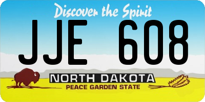 ND license plate JJE608