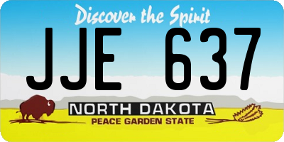 ND license plate JJE637