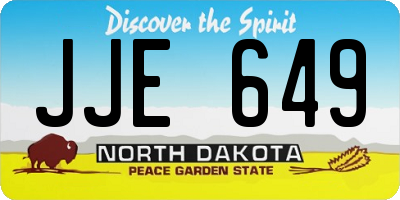 ND license plate JJE649