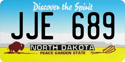 ND license plate JJE689