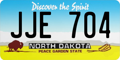 ND license plate JJE704