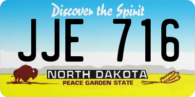 ND license plate JJE716