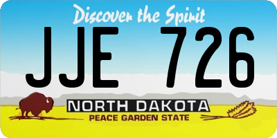 ND license plate JJE726