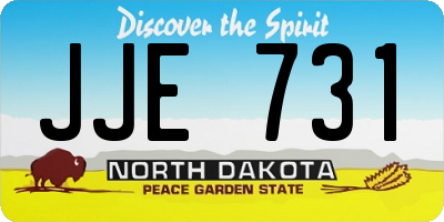 ND license plate JJE731