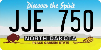 ND license plate JJE750