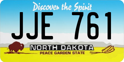 ND license plate JJE761