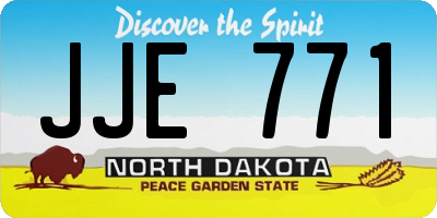 ND license plate JJE771