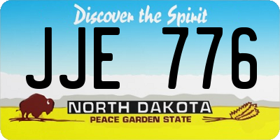 ND license plate JJE776