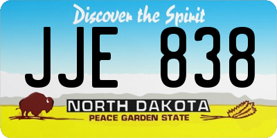 ND license plate JJE838