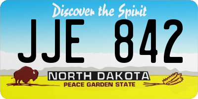 ND license plate JJE842