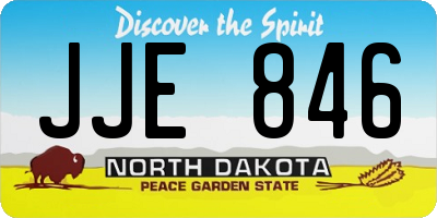 ND license plate JJE846