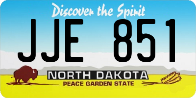 ND license plate JJE851