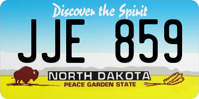ND license plate JJE859