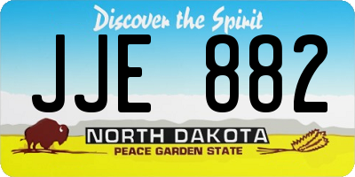 ND license plate JJE882
