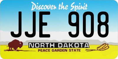ND license plate JJE908