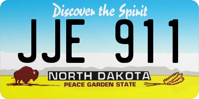 ND license plate JJE911