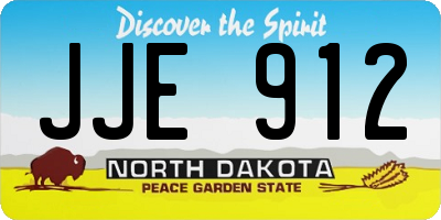 ND license plate JJE912
