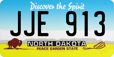 ND license plate JJE913