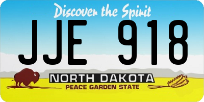 ND license plate JJE918
