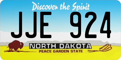 ND license plate JJE924