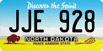 ND license plate JJE928