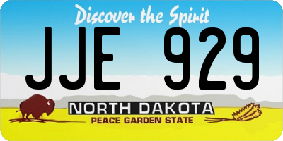 ND license plate JJE929