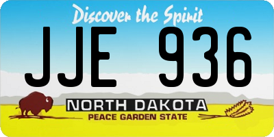 ND license plate JJE936