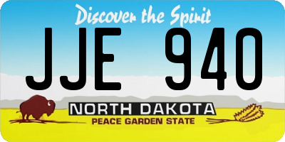 ND license plate JJE940