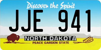 ND license plate JJE941