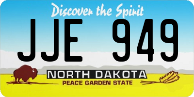 ND license plate JJE949