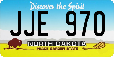 ND license plate JJE970