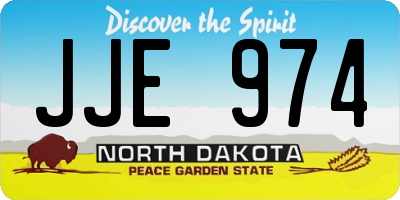 ND license plate JJE974