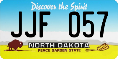 ND license plate JJF057