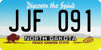 ND license plate JJF091