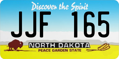 ND license plate JJF165
