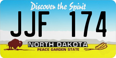ND license plate JJF174