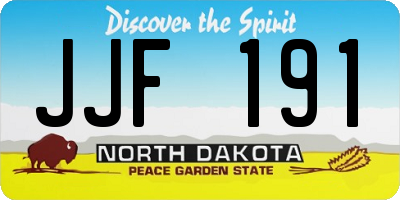 ND license plate JJF191